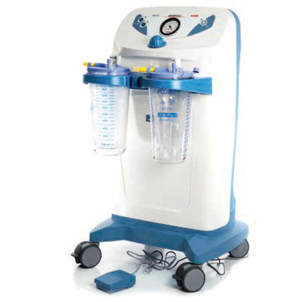 Aspirador rodable frascos 2x5Lt 90LPM c.pedal New Hospivac 400 CAMI